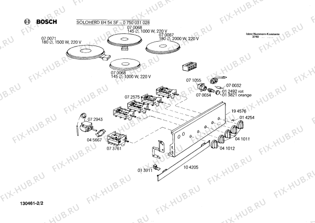 Взрыв-схема плиты (духовки) Bosch 0750031028 EH54SF - Схема узла 02