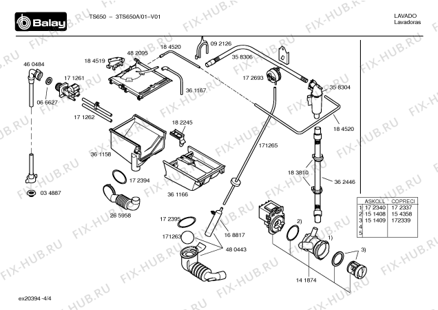 Схема №3 3TS650A TS650 с изображением Панель управления для стиральной машины Bosch 00367284