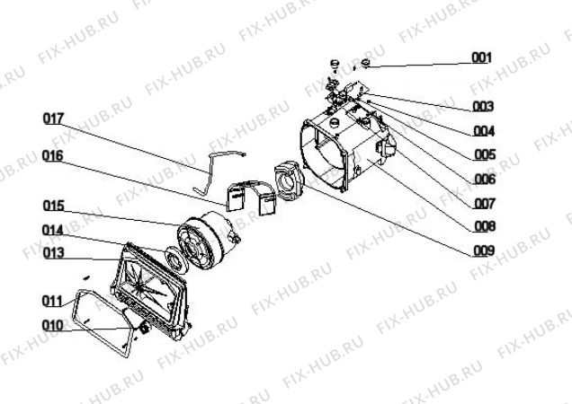 Взрыв-схема пылесоса Progress A7185 - Схема узла Motor