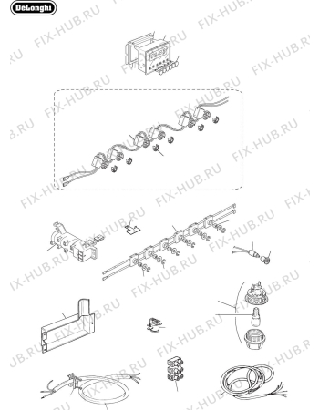 Схема №5 A1026G с изображением Субмодуль для плиты (духовки) DELONGHI 35C1006UD2
