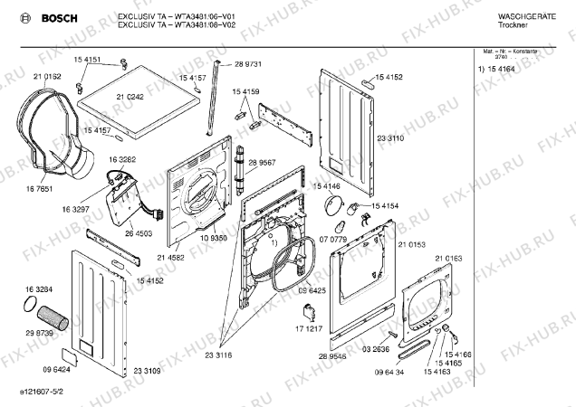 Схема №3 WTL5580 Exclusiv TK COMFORT PLUS с изображением Ручка выбора программ для электросушки Bosch 00154735