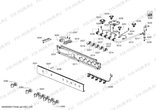 Взрыв-схема плиты (духовки) Bosch HSB736256E - Схема узла 02