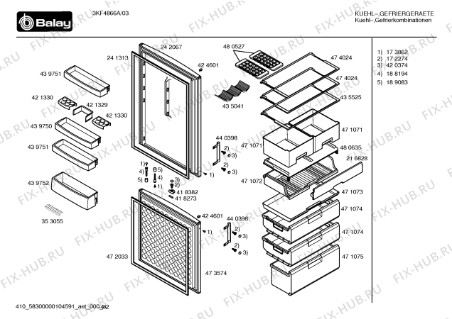 Схема №2 3KF4866A с изображением Вставка для холодильника Bosch 00023466