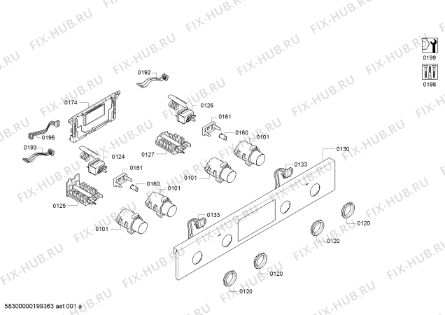 Схема №6 MHS133BR0B с изображением Переключатель для электропечи Bosch 10006705