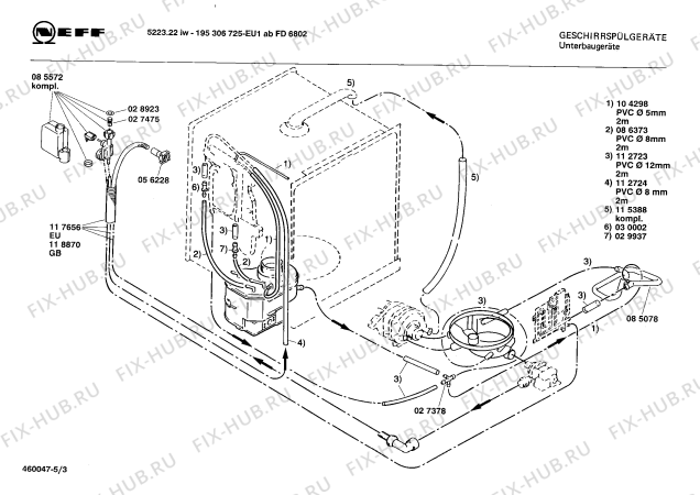 Схема №3 195302336 5223.21IW с изображением Кнопка для посудомойки Bosch 00027750