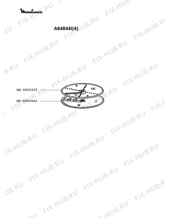 Взрыв-схема кухонного комбайна Moulinex A64844I(4) - Схема узла AP001217.8P3