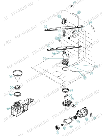Взрыв-схема посудомоечной машины Pelgrim GVW998RVS-P01 XXL NL   -Titan FI Soft (341730, DW70.3) - Схема узла 03