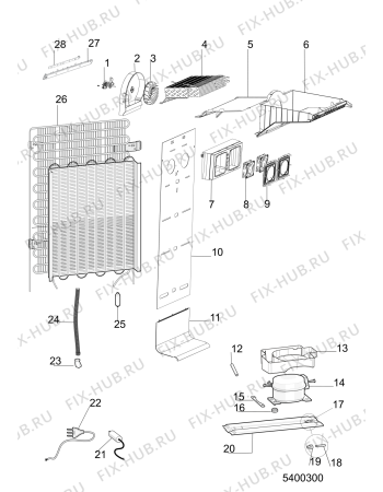 Взрыв-схема холодильника Whirlpool GKN3283A3SHOCK (F096446) - Схема узла