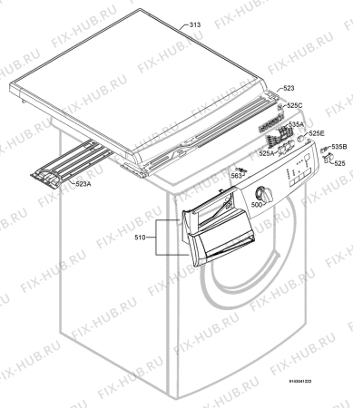 Взрыв-схема стиральной машины Zanussi ZWH5100 - Схема узла Command panel 037