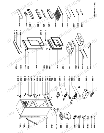 Схема №1 ARZ 814/H с изображением Дверца для холодильника Whirlpool 481244229051