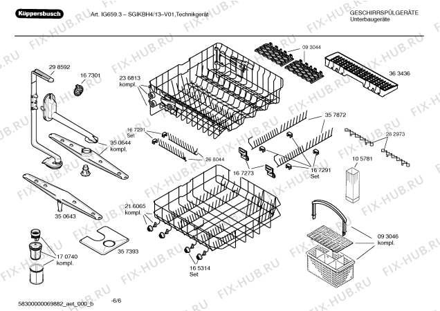 Взрыв-схема посудомоечной машины Kueppersbusch SGIKBH4 IG659.3 - Схема узла 06