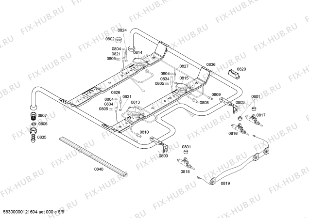 Схема №4 HSV95D421F с изображением Варочная панель для плиты (духовки) Bosch 00244763