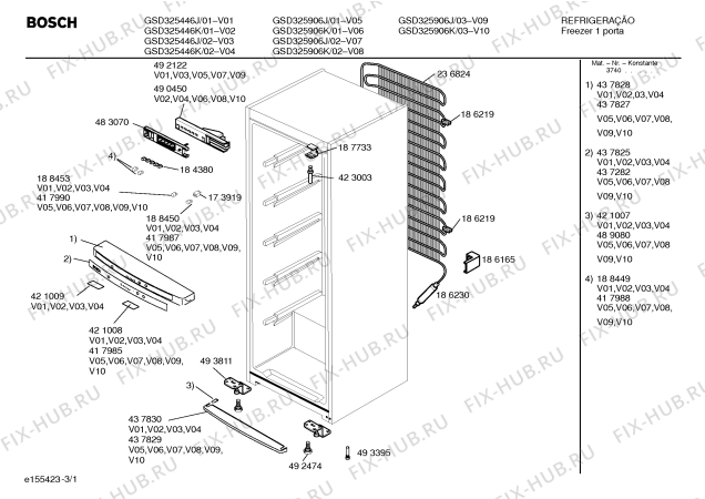 Схема №2 GSD325446K BOSCH с изображением Вкладыш в панель для холодильника Bosch 00437825