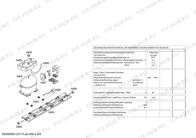 Схема №2 P1KCS4001D с изображением Поднос для холодильной камеры Bosch 00440541