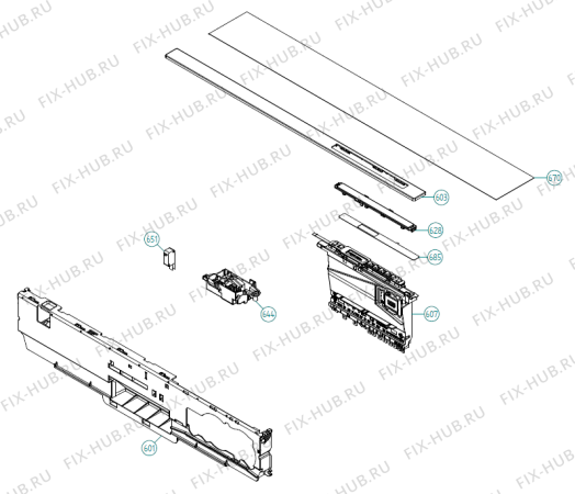 Взрыв-схема посудомоечной машины Asko D5565 SOF DK   -Stainless (410238, DW90.2) - Схема узла 06