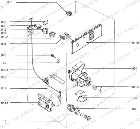 Взрыв-схема стиральной машины Aeg LF86820 - Схема узла Electrical equipment