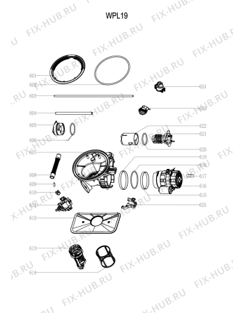 Схема №5 ADPF 941 WH с изображением Модуль (плата) управления для посудомойки Whirlpool 482000018872
