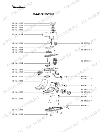 Схема №3 QA403G01/6R1 с изображением Мини-ручка для кухонного комбайна Moulinex MS-0A13226