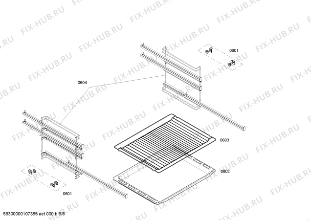 Взрыв-схема плиты (духовки) Bosch HEN20T051 - Схема узла 06