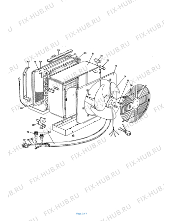 Взрыв-схема кондиционера DELONGHI PAC 33 TROPICAL - Схема узла 2