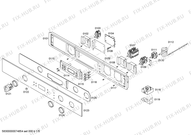 Схема №5 HBL632AUC с изображением Термостат Bosch 00493102