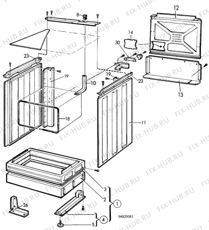 Взрыв-схема посудомоечной машины Electrolux EK6161 - Схема узла H10 Chassis