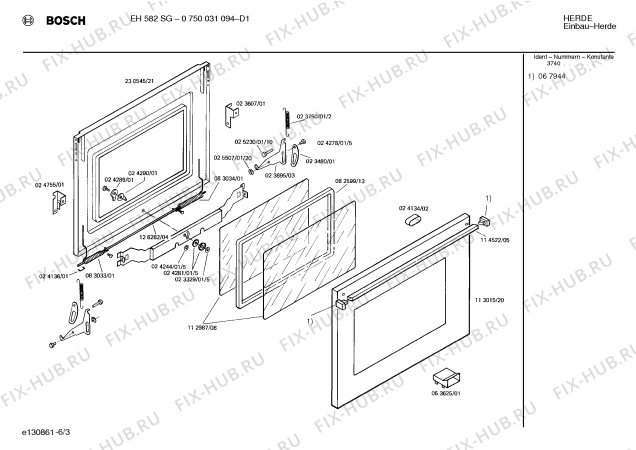 Схема №3 0750031094 EH582SG с изображением Стеклокерамика для электропечи Bosch 00203247