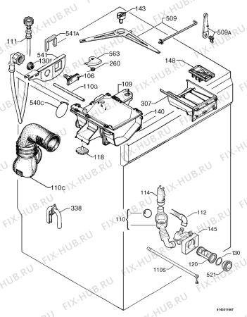 Взрыв-схема стиральной машины Rex RL600 - Схема узла Hydraulic System 272