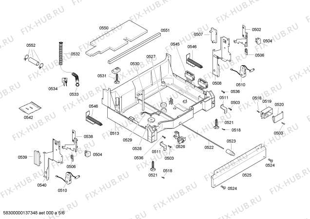 Схема №6 SHV6803UC с изображением Набор кнопок для посудомойки Bosch 00186881