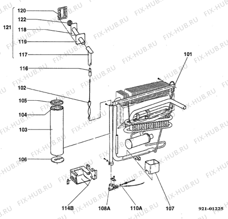 Взрыв-схема холодильника Electrolux RM4231 - Схема узла C20 Cold, User manual E