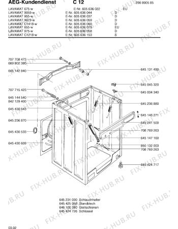 Взрыв-схема стиральной машины Aeg LAV655 W EU - Схема узла Section4