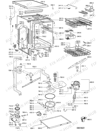 Схема №2 ADP 4548 с изображением Блок управления для электропосудомоечной машины Whirlpool 480140102198