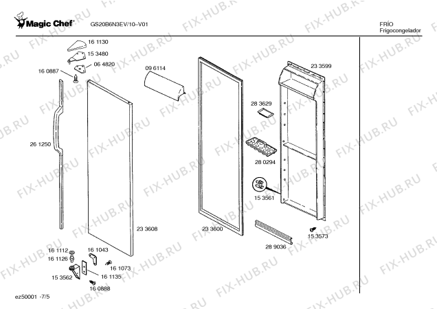 Схема №6 GS20B6N3EV с изображением Панель для холодильника Bosch 00261022