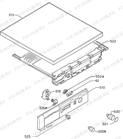 Взрыв-схема стиральной машины Zanussi FJ1295 - Схема узла Command panel 037