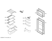 Схема №3 3FEC2300 с изображением Дверь морозильной камеры для холодильника Bosch 00476861