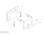 Схема №3 HB21AB620J с изображением Передняя часть корпуса для электропечи Siemens 00673812