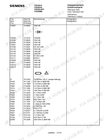 Схема №9 FS231L4FF с изображением Модуль платы кинескопа для телевизора Siemens 00758280