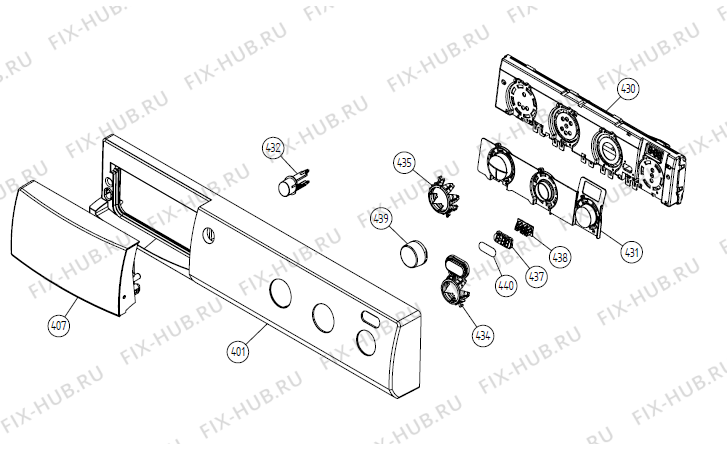 Схема №4 T712 US   -White #107712100 (900002557, TD25.3) с изображением Декоративная панель для стиральной машины Gorenje 349076