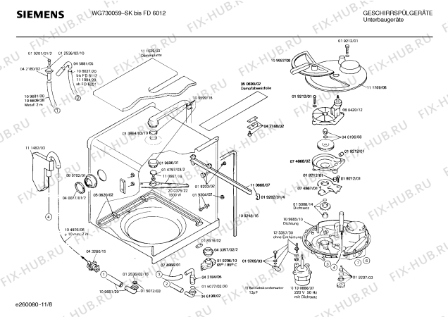 Взрыв-схема посудомоечной машины Siemens WG730045 - Схема узла 09