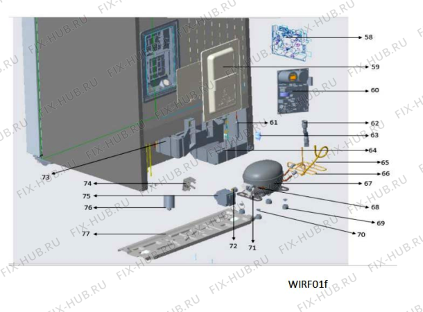 Схема №4 WTE1752RSS с изображением Запчасть для холодильной камеры Whirlpool 488000543235
