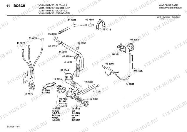 Схема №2 WMV3310IL V331 с изображением Панель для стиралки Bosch 00117211