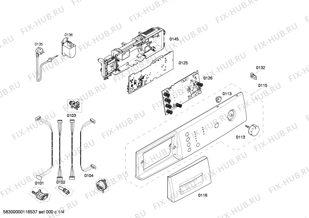 Схема №2 WAE27160NL Bosch Maxx 6 с изображением Ручка для стиралки Bosch 00646132