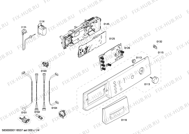 Схема №2 WAE28160NL Bosch Maxx 6 с изображением Панель управления для стиралки Bosch 00669591