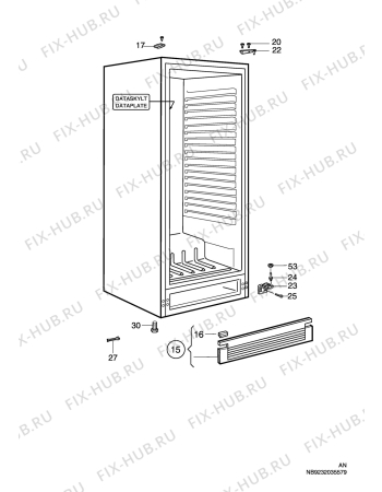 Взрыв-схема холодильника Electrolux ER8805C - Схема узла C10 Cabinet