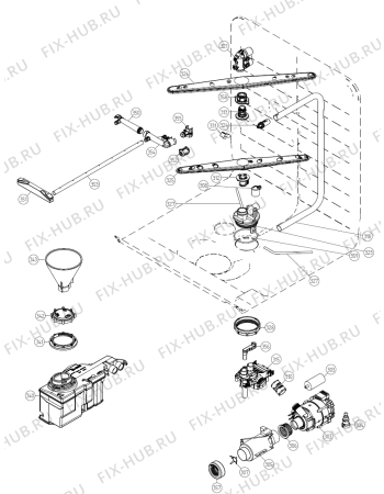 Взрыв-схема посудомоечной машины Gorenje GDV651XL (320338, DW70.3) - Схема узла 03