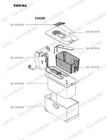 Схема №1 316315 с изображением Покрытие для электрофритюрницы Tefal SS-983599