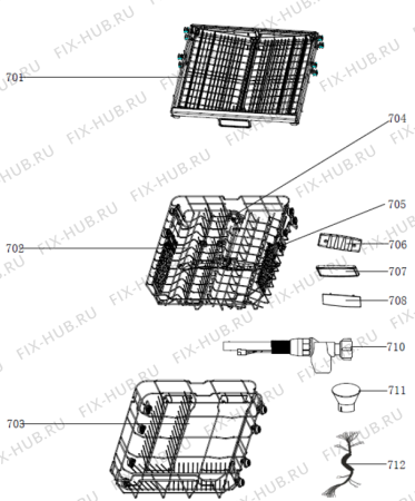 Схема №1 IM640 (367652, WQP12-7311A) с изображением Запчасть для посудомойки Gorenje 438516