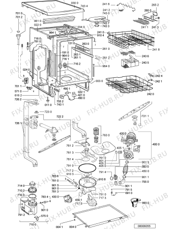 Схема №2 C 891 с изображением Панель для посудомойки Whirlpool 480140100065