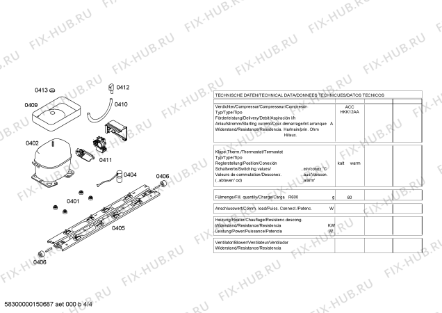 Схема №2 P1KNB4920B с изображением Дверь для холодильной камеры Bosch 00710068