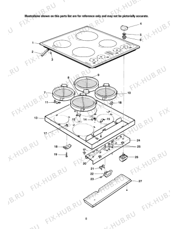 Схема №1 BE71B (F032507) с изображением Переключатель для плиты (духовки) Indesit C00235799